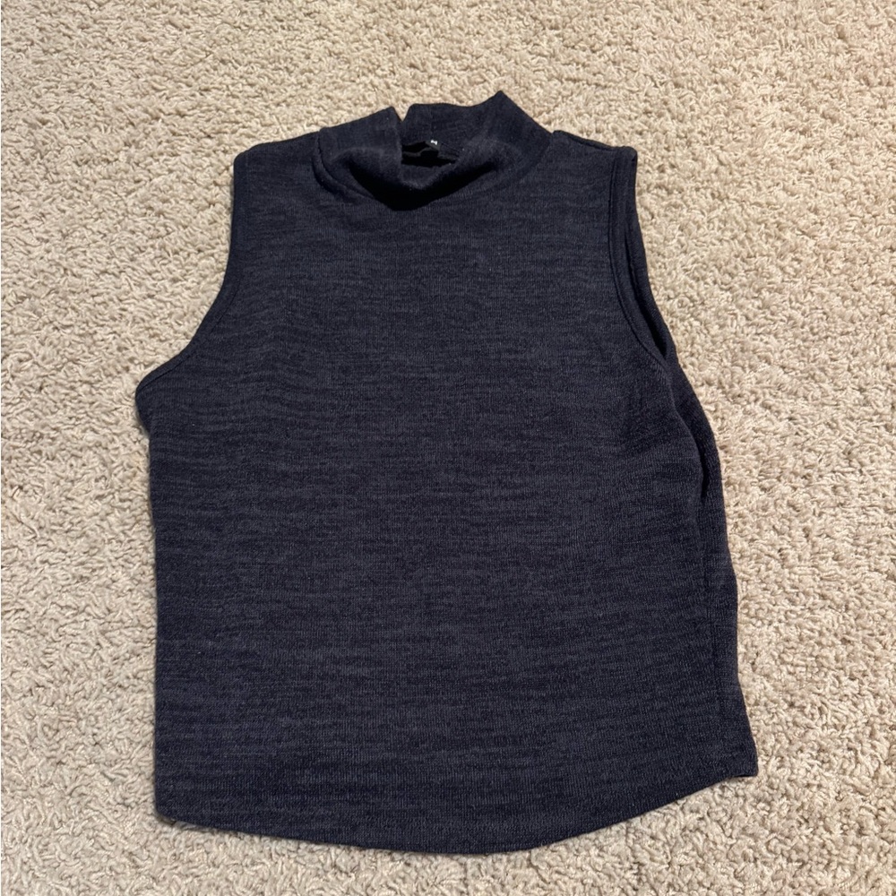 Jaipur Charcoal Mock Neck Top